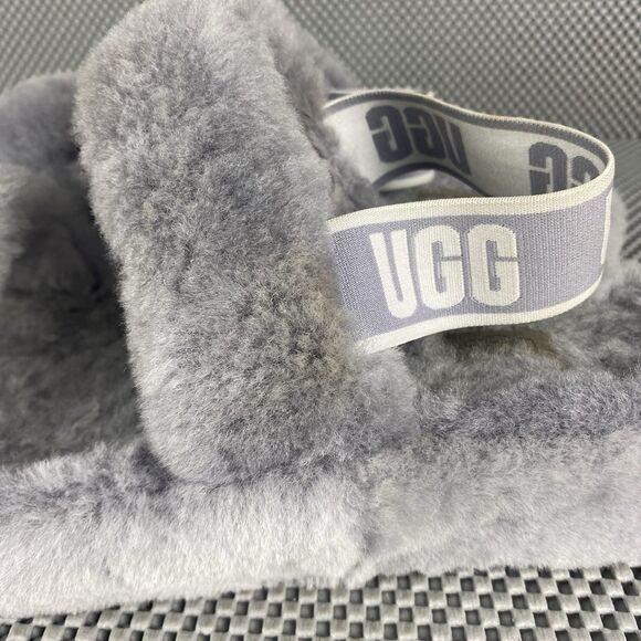 UGG Oh Yeah Slide Slippers Womens Size 9 Gray Elastic Slingback Open Toe - Picture 11 of 13